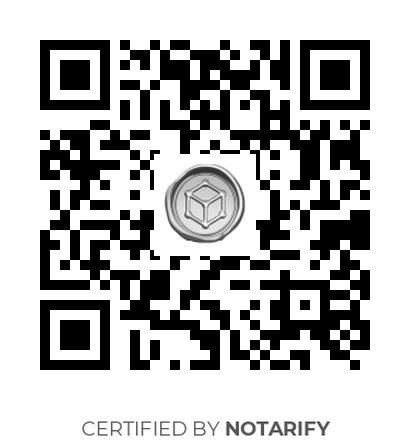 Certificato notarizzazione su blockchain